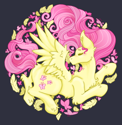 Size: 2256x2304 | Tagged: safe, artist:delfinaluther, fluttershy, pegasus, pony, g4, solo, wings