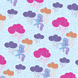 Size: 2048x2048 | Tagged: safe, rainbow dash, pegasus, pony, g4, official, cloud, design, female, lightning, mare, pattern, rain, solo, stock vector, tiled background, vector, zazzle