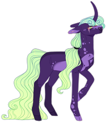 Size: 2350x2701 | Tagged: safe, artist:sleepy-nova, oc, oc only, oc:crystalline ember, pony, unicorn, cloven hooves, curved horn, female, horn, mare, simple background, solo, transparent background