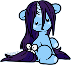 Size: 1323x1214 | Tagged: safe, artist:sexygoatgod, oc, oc only, oc:blueberry sweets, pony, unicorn, adoptable, chibi, female, horn, simple background, solo, transparent background