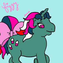 Size: 894x894 | Tagged: safe, artist:robotelectrolytejnz, fizzy, twinkle eyed pony, unicorn, g1, female, horn, mare