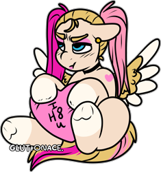 Size: 1735x1843 | Tagged: safe, artist:sexygoatgod, oc, oc only, oc:strawberry dreams, pegasus, pony, ear piercing, earring, eyeshadow, female, jewelry, lipstick, makeup, piercing, pouting, simple background, solo, transparent background, tsundere