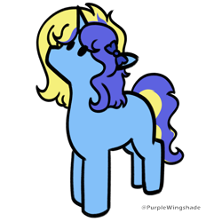 Size: 3000x3000 | Tagged: safe, artist:purple wingshade, oc, oc only, oc:blue water, pony, unicorn, horn, simple background, solo, transparent background