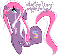 Size: 629x600 | Tagged: artist needed, safe, oc, oc only, oc:northern lights, pegasus, g4, crying, pegasus oc, simple background, solo, transparent background