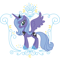 Size: 2048x2048 | Tagged: artist needed, safe, princess luna, alicorn, pony, g4, official, border, clothes, concave belly, crown, design, female, horn, jewelry, long horn, mare, moon, peytral, regalia, s1 luna, shirt design, shoes, side view, simple background, slender, solo, sparkles, spread wings, stock vector, thin, tiara, transparent background, vector, wings, zazzle