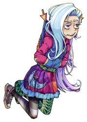 Size: 1002x1400 | Tagged: safe, artist:starwantrix, edit, trixie, human, g4, alternate design, clothes, colorful, converse, cursor, hoodie, humanized, shoes, simple background, solo, transparent background