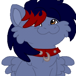 Size: 600x600 | Tagged: safe, alternate character, alternate version, artist:euspuche, oc, oc only, oc:dawn chaser, pegasus, pony, :3, animated, cheek fluff, chest fluff, collar, commission, cute, fangs, gif, hair over one eye, male, male oc, meme, pegasus oc, ponified animal photo, pony oc, pop cat, simple background, solo, spread wings, stallion, stallion oc, transparent background, two toned mane, wings, ych result