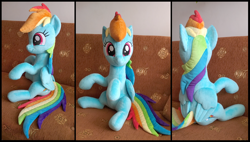 Size: 1846x1050 | Tagged: safe, artist:littlefairyswonders, rainbow dash, pony, g4, irl, photo, plushie, solo