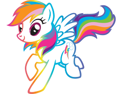 Size: 2048x1583 | Tagged: safe, rainbow dash, pony, g4, official, alternate mane color, cute, design, female, flying, mare, rainbow outlines, simple background, smiling, solo, spread wings, stock vector, transparent background, vector, wings, zazzle