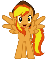 Size: 2186x2659 | Tagged: safe, artist:xxblue-shy-gamersxx, oc, oc only, oc:firey ratchet, pegasus, pony, g4, front view, male, simple background, solo, stallion, transparent background, vector