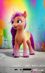 Size: 800x1280 | Tagged: safe, sunny starscout, alicorn, pony, g5, cute, female, mane stripe sunny, mare, race swap, solo, sunnybetes, sunnycorn