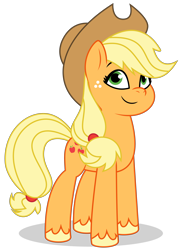 Size: 3000x4139 | Tagged: safe, artist:keronianniroro, applejack, earth pony, pony, g4, g5, my little pony: tell your tale, applejack's hat, cowboy hat, female, g4 to g5, generation leap, hat, mare, redesign, simple background, solo, transparent background, vector