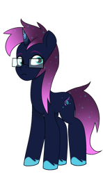 Size: 2128x3600 | Tagged: safe, artist:ramixe dash, oc, oc only, oc:osiris eclipse, pony, unicorn, g5, my little pony: tell your tale, glasses, horn, male, simple background, solo, stallion, transparent background