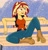 Size: 1223x1280 | Tagged: safe, artist:peel_a_na, sunset shimmer, human, equestria girls, g4, bench, boots, clothes, denim, female, high heel boots, jeans, pants, shoes, solo