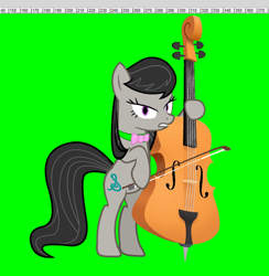 Size: 726x744 | Tagged: safe, artist:alethila, octavia melody, earth pony, pony, fighting is magic, fighting is magic aurora, g4, adobe flash, bipedal, cello, female, green background, mare, musical instrument, simple background, solo
