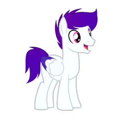 Size: 1116x1116 | Tagged: safe, artist:ramixe dash, oc, oc only, oc:lightning stars, pegasus, pony, g4, g5, colored wings, g5 to g4, generation leap, male, remake, simple background, solo, stallion, transparent background, wings