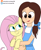 Size: 2793x3413 | Tagged: safe, artist:eagc7, fluttershy, human, pegasus, pony, equestria girls, g4, clothes, crossover, dorothy gale, duo, duo female, female, holding a pony, hug, hug from behind, hugging a pony, human and pony, ko-fi, lipstick, looking at each other, looking at someone, mare, patreon, patreon reward, simple background, smiling, the wizard of oz, white background