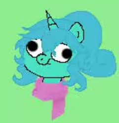 Size: 857x888 | Tagged: safe, oc, oc only, pony, unicorn, derp, green background, horn, needs more jpeg, simple background, solo