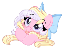 Size: 2263x1768 | Tagged: safe, artist:emberslament, oc, oc only, oc:bay breeze, pegasus, pony, :p, blushing, bow, cute, daaaaaaaaaaaw, female, hair bow, heart, heart eyes, looking at you, looking up, looking up at you, mare, ocbetes, pegasus oc, simple background, solo, sparkly eyes, tongue out, transparent background, wingding eyes