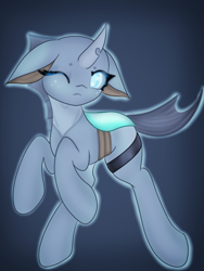 Size: 2950x3930 | Tagged: safe, artist:sodapop sprays, oc, oc only, oc:specs, changeling, pony, changeling drone, changeling oc, drone, full body, looking at you, shy, simple background, solo