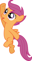 Size: 3000x5621 | Tagged: safe, artist:cloudy glow, scootaloo, pegasus, pony, g4, ponyville confidential, .ai available, female, filly, foal, jumping, simple background, solo, transparent background, vector
