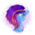 Size: 2200x2200 | Tagged: safe, alternate version, artist:soniana_draws, part of a set, misty brightdawn, pony, unicorn, g5, alternate hair color, alternate hairstyle, bust, cute, eye clipping through hair, eyebrows, eyebrows visible through hair, high res, horn, mistybetes, multicolored hair, portrait, rainbow streak, rebirth misty, smiling