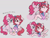 Size: 4096x3072 | Tagged: safe, artist:metaruscarlet, pinkie pie, oc, oc:metaru scarlet, earth pony, pegasus, g4, bandaid, clothes, crying, flower, flower in hair, folded wings, gray background, leaves, leaves in hair, pegasus oc, ponysona, simple background, smiling, spread wings, teary eyes, wings