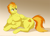 Size: 5052x3670 | Tagged: safe, alternate version, artist:pandatarius, spitfire, pegasus, pony, g4, absurd resolution, butt, female, fetish, firebutt, fitfire, gradient background, looking back, lying down, mare, muscle fetish, muscles, muscular female, open mouth, overdeveloped muscles, pecs, plot, prone, solo