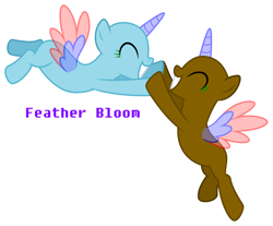 Size: 3702x3066 | Tagged: safe, artist:feather_bloom, alicorn, pony, g4, base, duo, free to use, high five, ms paint, simple background, white background