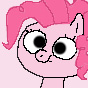 Size: 88x88 | Tagged: safe, artist:xilin, pinkie pie, earth pony, pony, g4, 1000 hours in ms paint, cross-eyed, meme, picture for breezies, pink background, silly face, simple background, solo