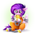 Size: 1894x1894 | Tagged: safe, artist:buvanybu, pipp petals, pegasus, pony, g5, ankle chain, bound wings, cellphone, chained, chains, clothes, commissioner:rainbowdash69, cuffs, jumpsuit, never doubt rainbowdash69's involvement, phone, prison outfit, prisoner, prisoner pipp, sad, shackles, smartphone, solo, wings