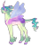 Size: 2284x2576 | Tagged: safe, artist:sleepy-nova, oc, oc only, unnamed oc, changeling, cloven hooves, crystal horn, horn, looking at you, simple background, solo, transparent background