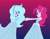 Size: 1280x995 | Tagged: safe, artist:metaengine03, artist:vivithefolle, pinkie pie, oc, oc:jemimasparkle, human, equestria girls, g4, canon x oc, choker, cinderella, clothes, dancing, dress, evening gloves, female, gloves, gown, gradient background, headband, holding hands, lesbian, long gloves, looking at each other, looking at someone, open mouth, open smile, poofy shoulders, smiling, smiling at each other, waltz