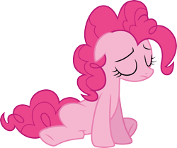 Size: 3596x3000 | Tagged: safe, artist:cloudy glow, pinkie pie, earth pony, pony, a friend in deed, g4, .ai available, eyes closed, female, floppy ears, high res, mare, sad, simple background, solo, transparent background, vector