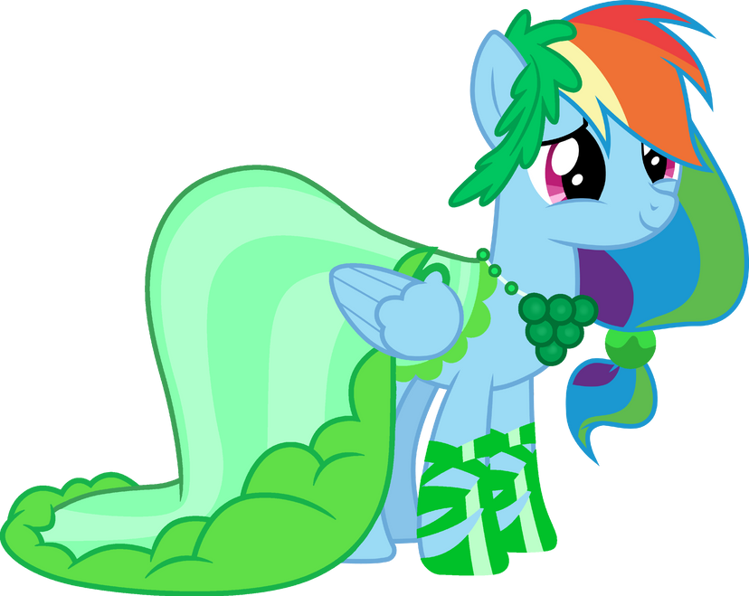 3321725 Safe Artistlizzmcclin Rainbow Dash Pegasus G4 Female Green Green Dress 3230