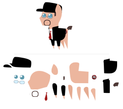 Size: 4882x4350 | Tagged: safe, artist:estories, earth pony, pony, absurd resolution, channel awesome, facial hair, glasses, hat, male, necktie, nostalgia critic, pointy ponies, ponified, simple background, smiling, solo, stallion, transparent background