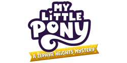 Size: 700x350 | Tagged: safe, g5, my little pony: a zephyr heights mystery, official, 2d, crown, game, heart, horseshoes, jewelry, logo, no pony, regalia, simple background, transparent background, video game