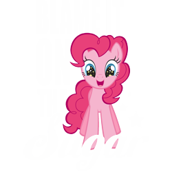 Size: 2048x2048 | Tagged: safe, alternate version, part of a set, pinkie pie, earth pony, pony, g4, official, design, english, excited, female, happy, mare, open mouth, open smile, simple background, smiling, solo, starry eyes, stars, stock vector, text, transparent background, vector, wingding eyes, zazzle