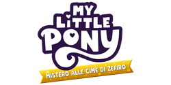 Size: 700x350 | Tagged: safe, g5, my little pony: a zephyr heights mystery, official, 2d, crown, game, heart, horseshoes, italian, jewelry, logo, no pony, regalia, simple background, transparent background, video game