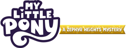 Size: 1530x592 | Tagged: safe, g5, my little pony: a zephyr heights mystery, official, 2d, game, logo, no pony, simple background, transparent background, video game