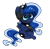 Size: 2870x2800 | Tagged: safe, artist:kittyrosie, princess luna, alicorn, pony, gamer luna, g4, chibi, controller, cute, female, headset, lunabetes, mare, simple background, solo, starry eyes, transparent background, wingding eyes