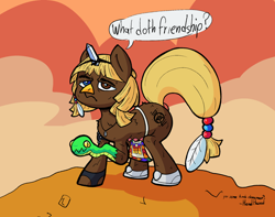Size: 1900x1500 | Tagged: safe, artist:headhazed, earth pony, pony, snake, anatomically incorrect, beak, clothes, incorrect leg anatomy, male, nipples, nudity, ponified, shoes, sketch, solo, speech bubble, stallion, xavier: renegade angel