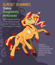 Size: 2800x3300 | Tagged: safe, artist:cracklewink, sunset shimmer, pony, unicorn, g4, extra legs, female, harmony syndrome, horn, infection au, mare, multiple legs, multiple pupils, six legs, six-legged pony, sleigh pony, solo, unshorn fetlocks