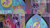 Size: 2000x1125 | Tagged: safe, edit, edited screencap, editor:quoterific, screencap, discord, fluttershy, pinkie pie, twilight sparkle, draconequus, earth pony, pegasus, unicorn, g4, my little pony: friendship is magic, the return of harmony, canterlot castle interior, horn, stained glass, unicorn twilight