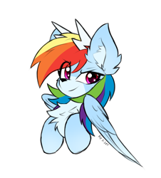 Size: 1900x2100 | Tagged: safe, artist:rejiser, rainbow dash, deer, pegasus, pony, reindeer, g4, bust, chest fluff, colored ear fluff, deerified, doe, ear fluff, eye clipping through hair, facial markings, female, lightning horn, lightning horns, looking at you, pale belly, reindeer dash, reindeerified, simple background, solo, species swap, white background, wings