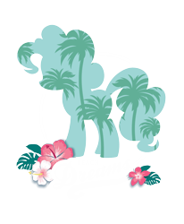 Size: 1686x2048 | Tagged: safe, part of a set, pinkie pie, earth pony, pony, g4, official, design, english, female, flower, hibiscus, leaves, mare, monstera, palm tree, shirt design, silhouette, simple background, solo, text, transparent background, tree, vector, zazzle