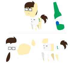 Size: 4882x4350 | Tagged: safe, artist:estories, earth pony, pony, absurd resolution, alcohol, angry video game nerd, beer, beer bottle, bottle, drink, glasses, male, pointy ponies, ponified, simple background, solo, stallion, transparent background