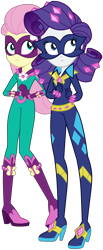 Size: 1644x4000 | Tagged: safe, artist:octosquish7260, fluttershy, radiance, rarity, saddle rager, human, equestria girls, equestria girls specials, g4, my little pony equestria girls: movie magic, duo, female, power ponies, simple background, transparent background, vector