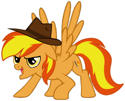 Size: 734x590 | Tagged: safe, artist:noi kincade, oc, oc only, oc:firey ratchet, pegasus, pony, g4, fedora, hat, male, simple background, solo, transparent background, wings