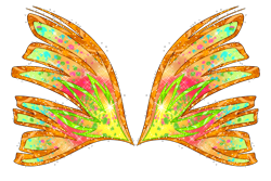 Size: 3000x2000 | Tagged: safe, artist:user15432, applejack, g4, colored wings, fairy wings, gradient wings, no pony, orange wings, simple background, sirenix, solo, transparent background, wings, winx club